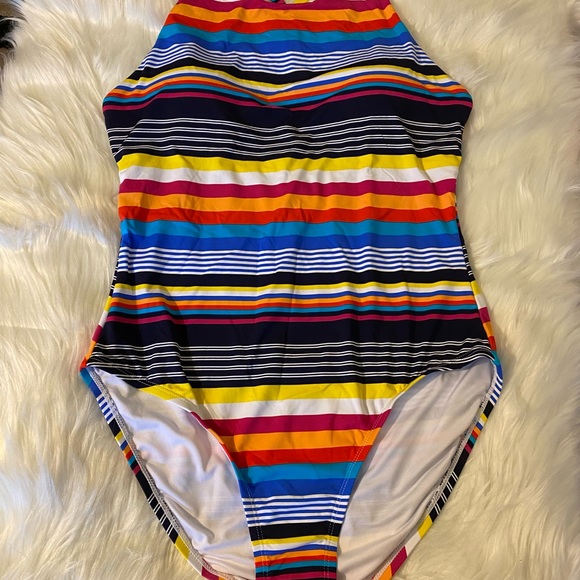 Nautica Swimsuit, Multi Color Stripe Selling Fast!☄️ - Picture 2 of 7